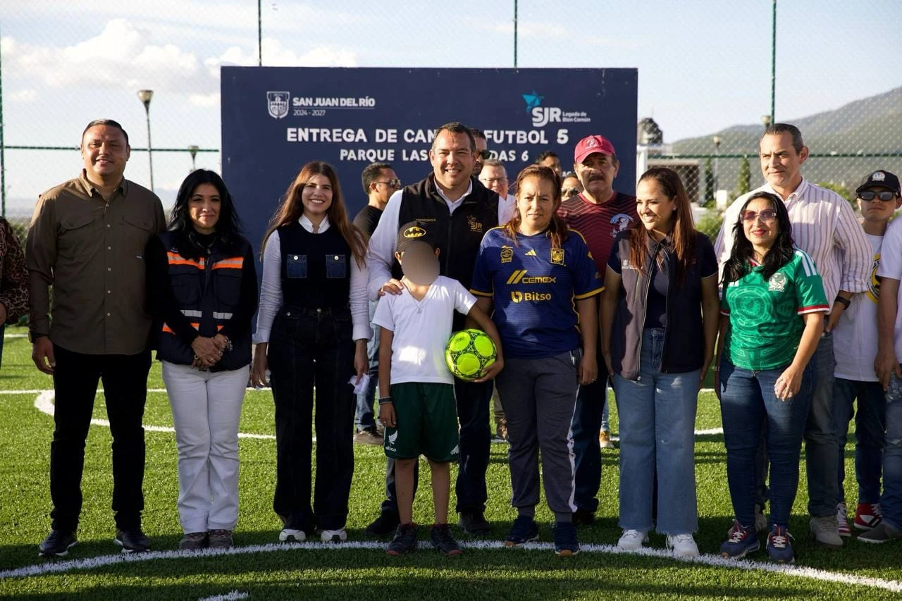 Inauguran cancha de fútbol 5 en Las Haciendas 6 con inversión de 1.6 millones de pesos