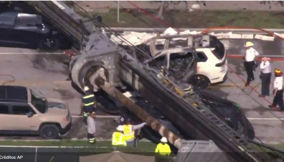 Accidente en Miami: Se desploma grúa de construcción y deja varios heridos